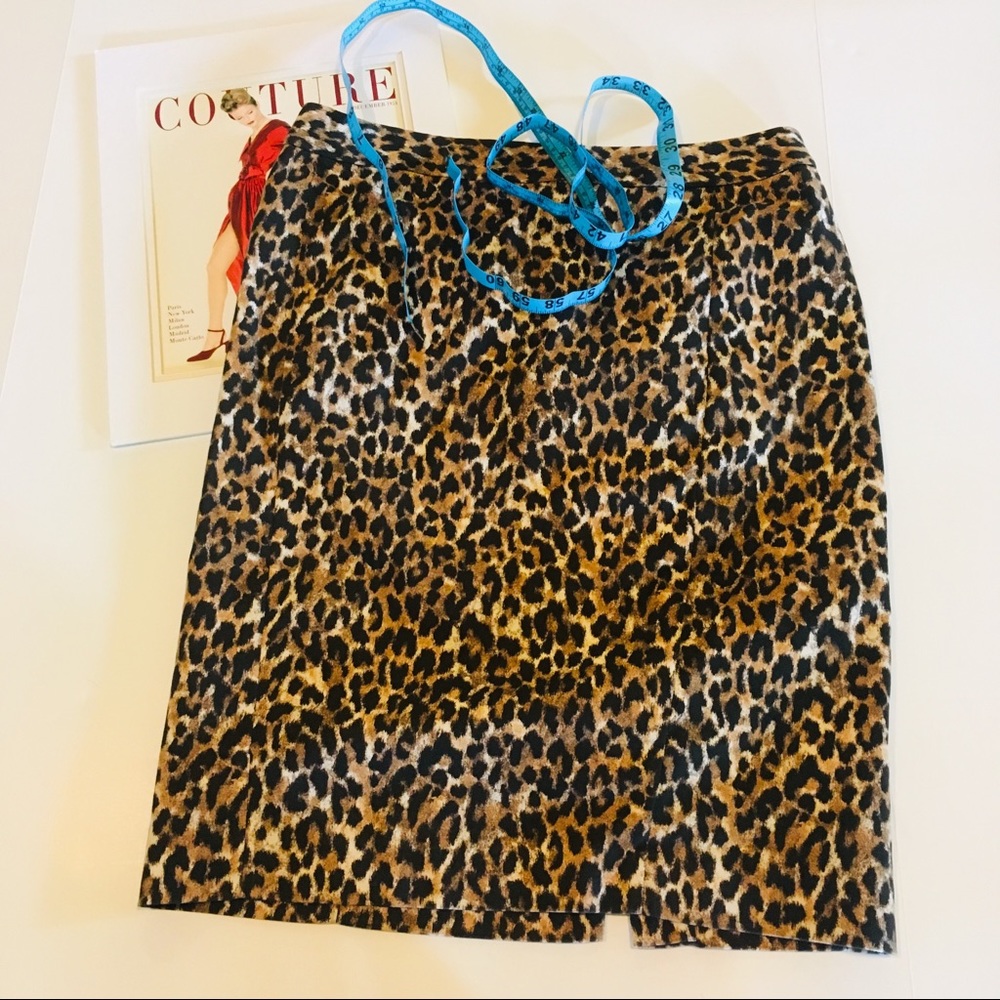 Loft animal print pencil skirt